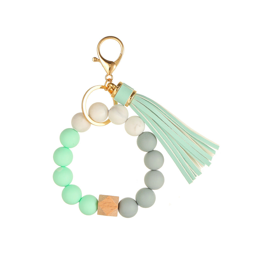 Wholesale Gradient Color Bracelet Silicone Keychain